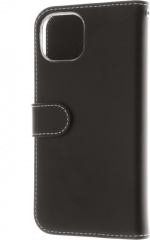 Insmat Exclusive Flip Case Pungetui, iPhone 13, sort