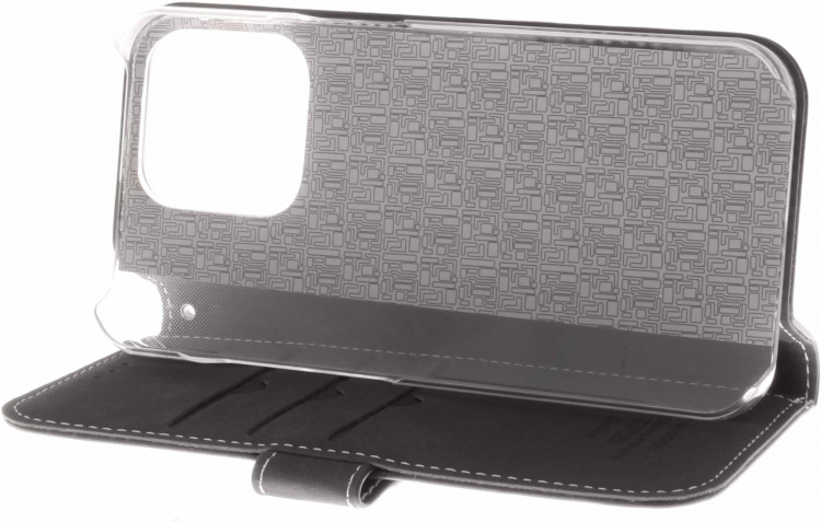 Insmat Exclusive Flip Case Pungetui, iPhone 13 Pro, sort