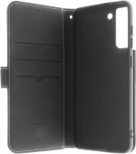 Insmat Eksklusivt Flip Case pungetui, Samsung Galaxy S21 FE 5G, sort