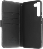 Insmat Eksklusivt Flip Case pungetui, Samsung Galaxy S22 5G, sort