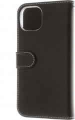 Insmat Exclusive Flip Case pungetui, iPhone 14 Plus, sort
