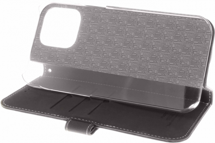 Insmat Exclusive Flip Case pungetui, iPhone 13 Pro Max, sort