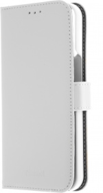 Insmat Exclusive Flip Case pungetui, iPhone 13 Pro, hvid