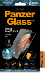 PanzerGlass Case Friendly Fingerprint Armoured Glass, Galaxy S21 Ultra, sort PanzerGlass Case Friendly Fingerprint Armoured Glass, Galaxy S21 Ultra, sort