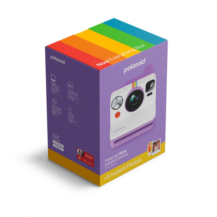 Polaroid Kamera Now Generation 3 E-Box Instant Lilla Polaroid Kamera Now Generation 3 E-Box Instant Lilla