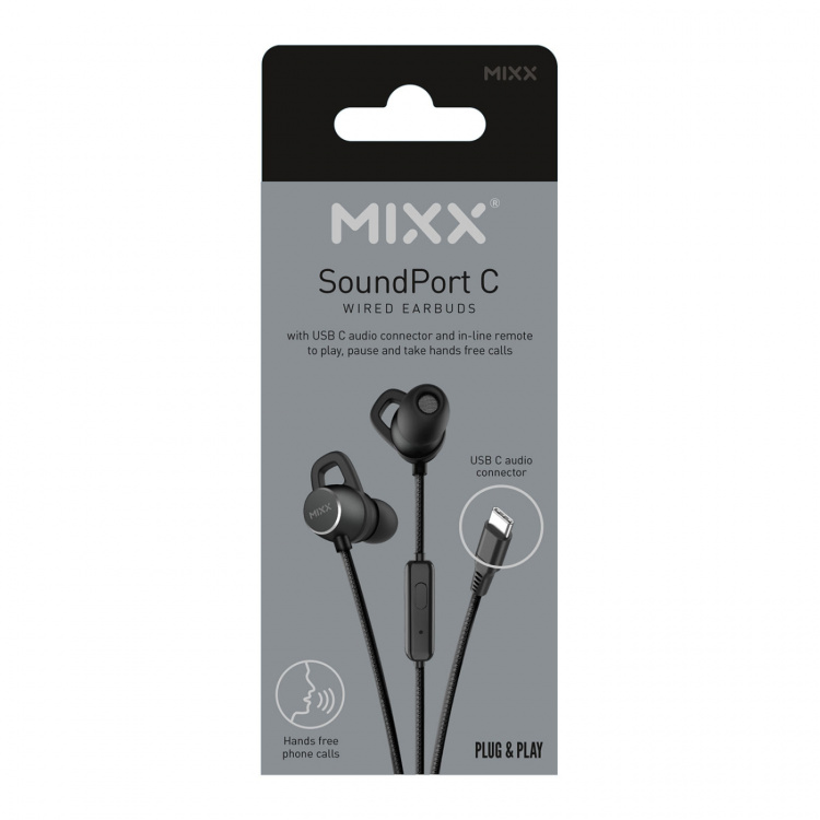 MIXX Høretelefon Soundport USB-C In-Ear Kablede Sort