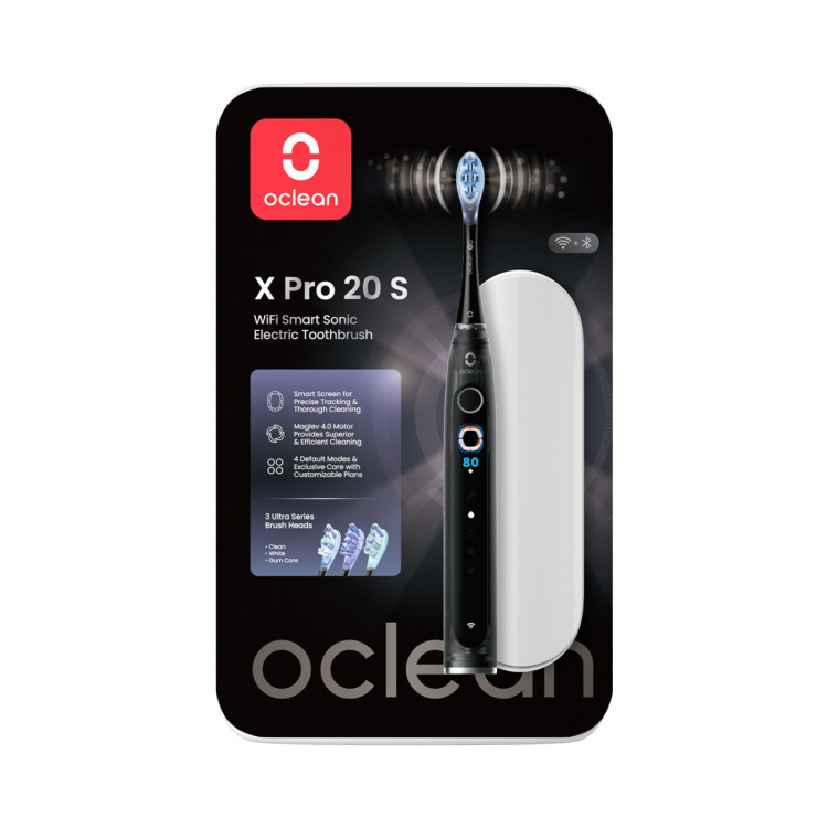 Oclean Elektrisk Tandbørste X Pro 20 Set Sort