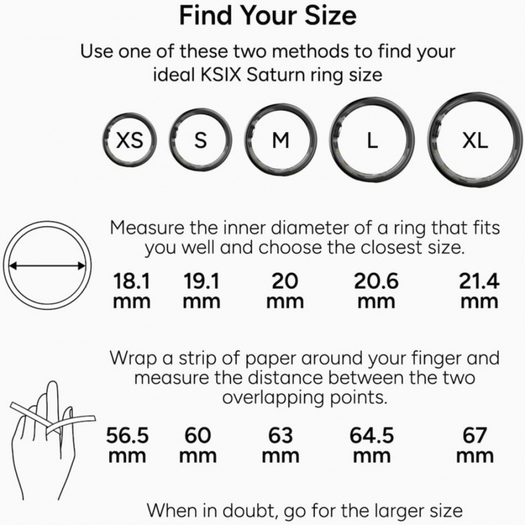 KSIX Smart Ring Saturn - M