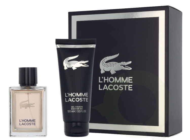 Lacoste L\'Homme Giftset 150 ml Edt Spray 50ml/Shower Gel 100ml
