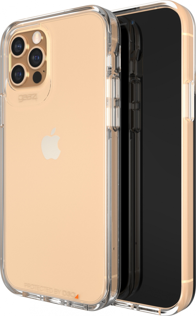 GEAR4 D3O Crystal Palace-etui, iPhone 12 / 12 Pro, gennemsigtig