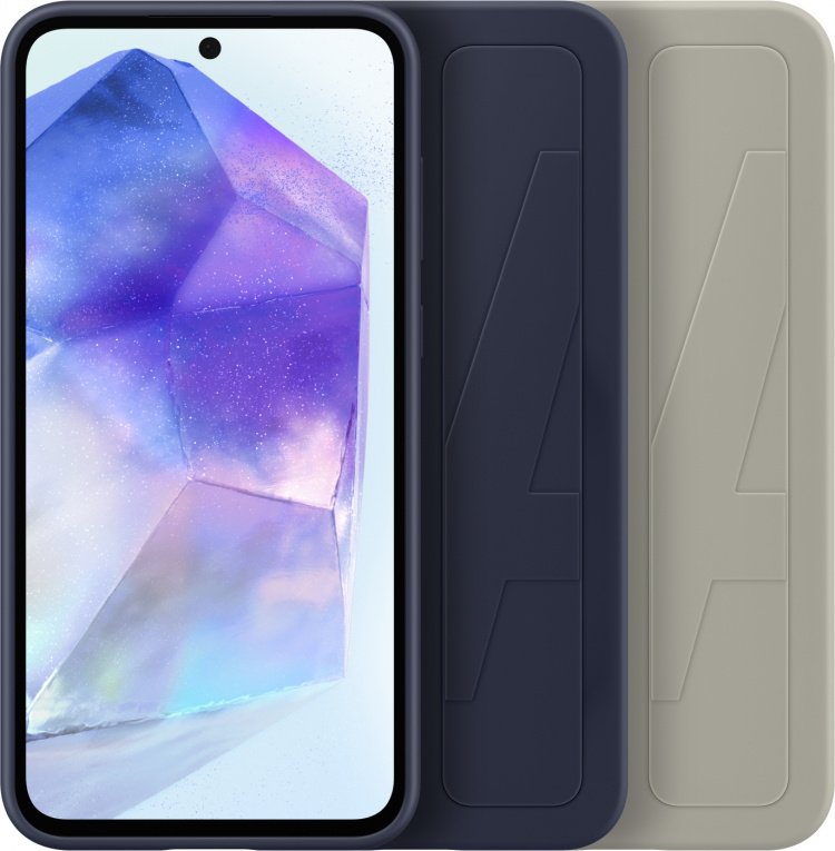 Samsung Galaxy A55 Standing Grip Case, grå