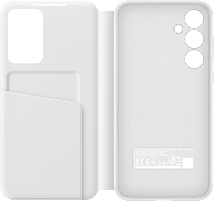 Samsung Galaxy A35 Smart View Wallet Case, hvid
