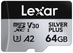 Lexar microSDXC Professional SILVER Plus UHS-I/U3/A2/4K R205/W100 (V30) - 64GB