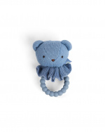 Smallstuff Rangle, bjørneansigt på silikonering, blå - (40008-91)