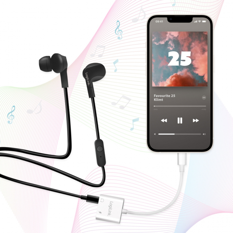 LogiLink USB-C-adapter med 1 x ljudport, 1 x USB-C PD 60W Vit