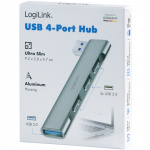LogiLink Ultraslim 4-port USB-A hub 1 x USB-A3.0, 3 x USB-A2.0