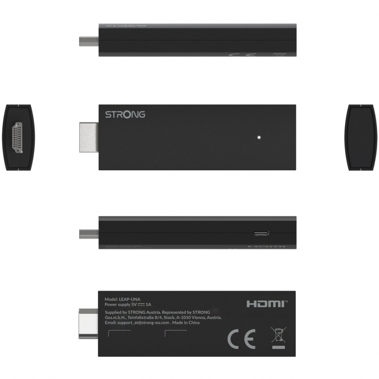 Strong TV-sticka 2K Wifi Android LEAP-UNA Svart Strong TV-sticka 2K Wifi Android LEAP-UNA Svart