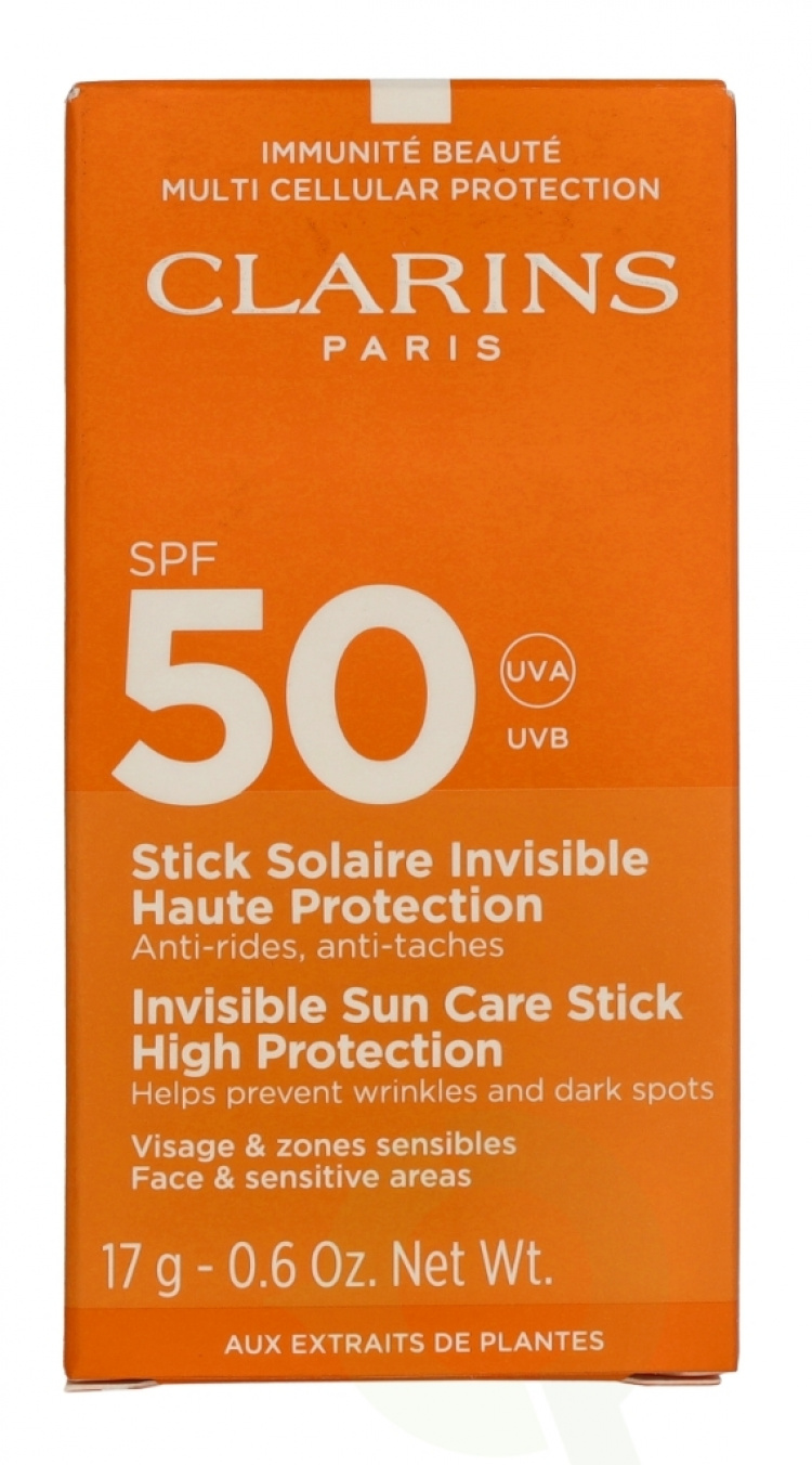 Clarins Invisible Sun Care Stick SPF50 17 g Sensitive Areas