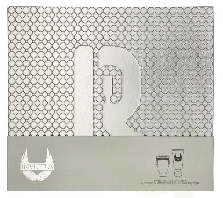 Paco Rabanne Invictus Giftset 150 ml Edt Spray 50 ml/All Over Shampoo 100ml