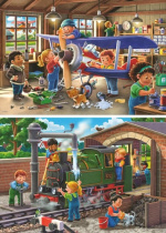 Ravensburger Reparationer af fly og tog 2x24p - (12004044)