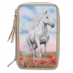 Miss Melody Tredobbelt penalhus - Poppy Sand - Beige