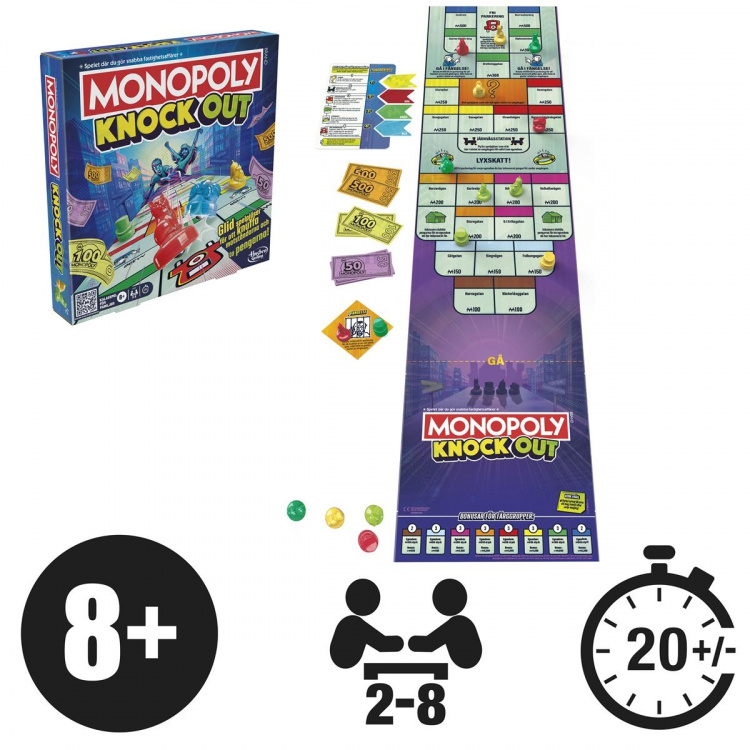 Hasbro gaming Brætspil Monopoly Knockout (SE)