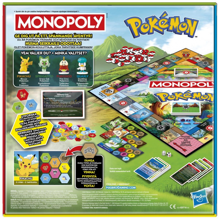 Hasbro gaming Brætspil Monopoly: Pokemon (SE/FI)
