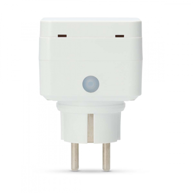 Nedis SmartLife Smart Plug | IP44 | Effektmåler | 3680 W | EU stik | -25 - 55 °C | Android™ / IOS | Grå / Hvid | 1 stk