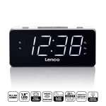 Lenco PLL FM Alarm Clock Radio stor og tydelig 1,8