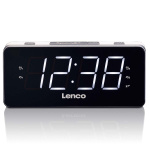 Lenco PLL FM Alarm Clock Radio stor og tydelig 1,8