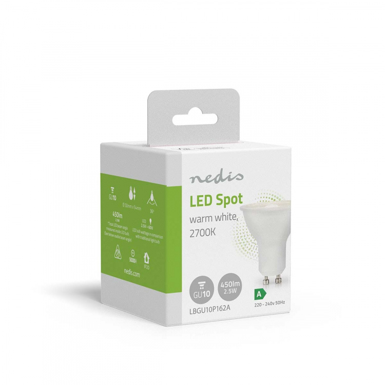 Nedis LED Pære GU10 | Spot | 2.5 W | 450 lm | 2700 K | Varm Hvid | Retro stil | 1 stk