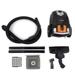 Nedis Støvsuger med pose | Med Pose | 700 W | Støvkapacitet: 2.0 l | Combi Børste | Aaktionsradius: 7.50 m | Hepa 12 | Orange / Sort