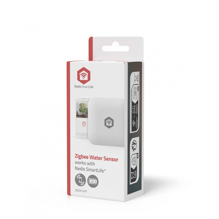 Nedis SmartLife Vand Detektor | Zigbee 3.0 | Batteri | Maks. batteritid: 12 Måned | Hvid Nedis SmartLife Vand Detektor | Zigbee 3.0 | Batteri | Maks. batteritid: 12 Måned | Hvid