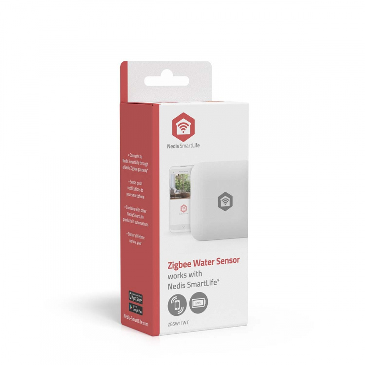 Nedis SmartLife Vand Detektor | Zigbee 3.0 | Batteri | Maks. batteritid: 12 Måned | Hvid Nedis SmartLife Vand Detektor | Zigbee 3.0 | Batteri | Maks. batteritid: 12 Måned | Hvid