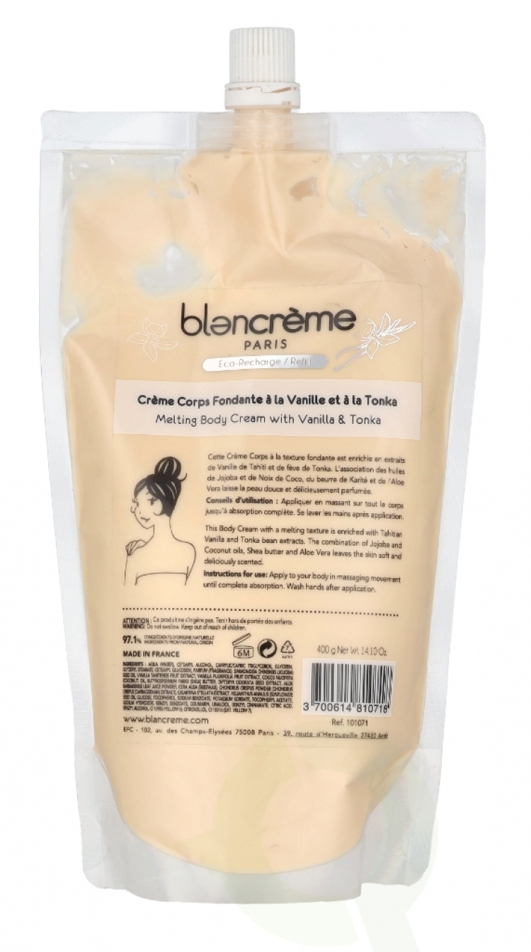 Blancreme Melting Body Cream 400 g Vanilla & Tonka Cream