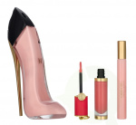 Carolina Herrera Good Girl Blush Giftset 95 ml Edp Spray 80ml/Liquid Blusher Lip & Cheek 5ml/Travel Spray Edp 10ml
