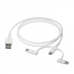 dbramante1928 Genopladning - 3-i-1-kabel-USB A til USB-A,C & Lightn-W