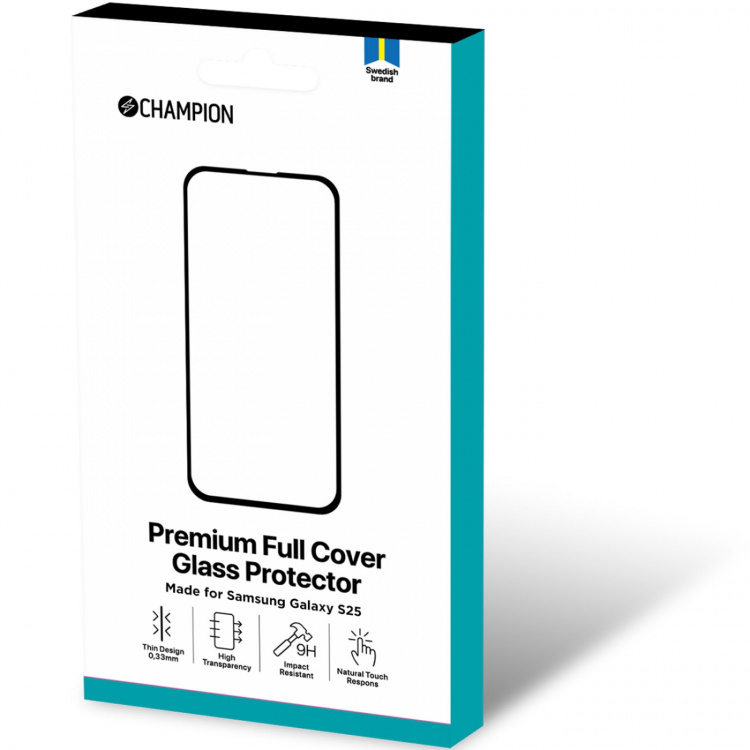 Champion Skärmskydd Galaxy S25 Svart Champion Skärmskydd Galaxy S25 Svart