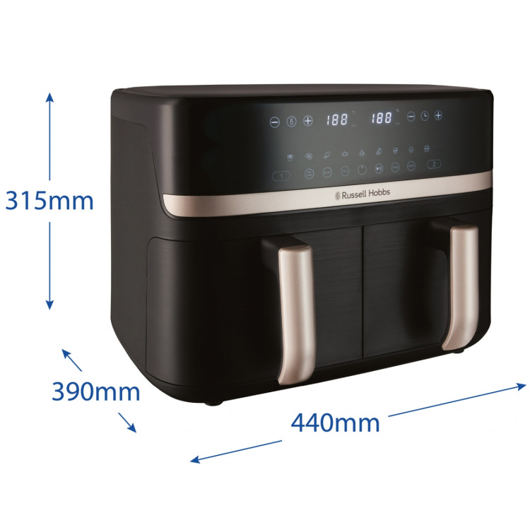 Russell Hobbs Airfryer 27680-56/RH Satisfry Dual Basket Air Fry