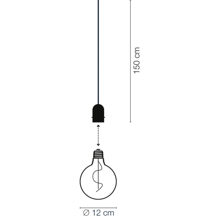 LightsOn Penny Pendellampa Gravity + DecoBulb XL Varmvit