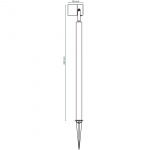 LightsOn Luna 65 Pollare/Trädgårdsspot 350 lm 5W 35° Grå