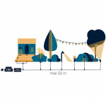 LightsOn Luna 65 Pollare/Trädgårdsspot 350 lm 5W 35° Grå