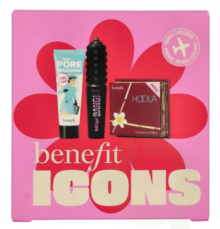 Benefit Icons Makeup Set 14 g The Porefessional Primer 7,5 ml / BADGal Bang! Mascara 4 g / Hoola Bronzer 2,5 g