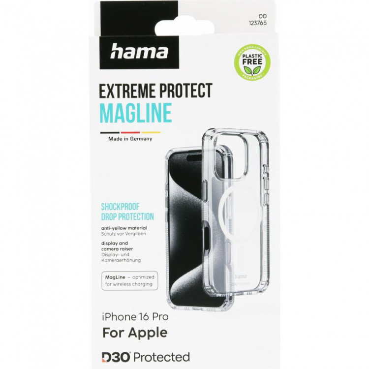 Hama Mobilcover Extreme Protect iPhone 16 Pro MagCase Transparent