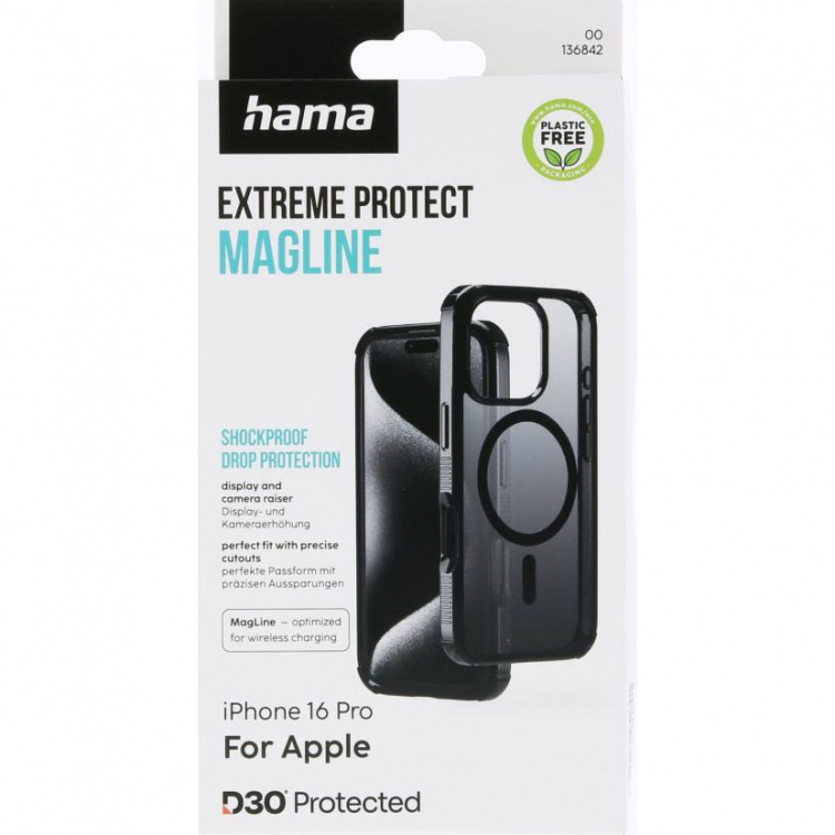 Hama Mobilcover Extreme Protect iPhone 16 Pro MagCase Sort