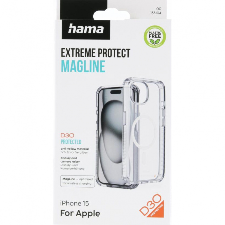 Hama Mobilcover Extreme Protect iPhone 15 MagCase Transparent Hama Mobilcover Extreme Protect iPhone 15 MagCase Transparent