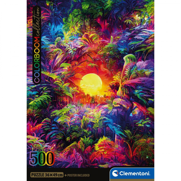 Clementoni Puslespil 500 Pcs CB High Quality Collection Colorbloom Psychedelic Jungle