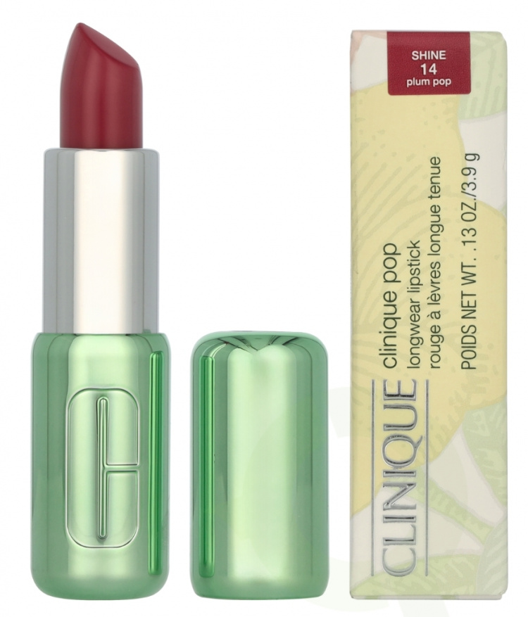 Clinique Pop Longwear Shine Lipstick 3.9 g #14 Plum Pop