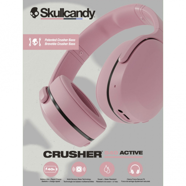 Skullcandy Hovedtelefon Crusher 540 Active Over-Ear Soft Pink