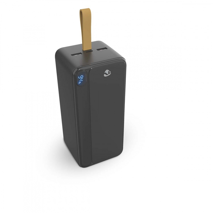 Nedis Powerbank | 30000 mAh | 1.5 / 1.67 / 2.0 / 2.22 / 3.0 A | Antal output: 3 | Output tilslutning: 1x USB-C™ / 2x USB-A | Input forbindels: 1x USB-C™ | PD3.0 20W | Lithium-polymer | Display